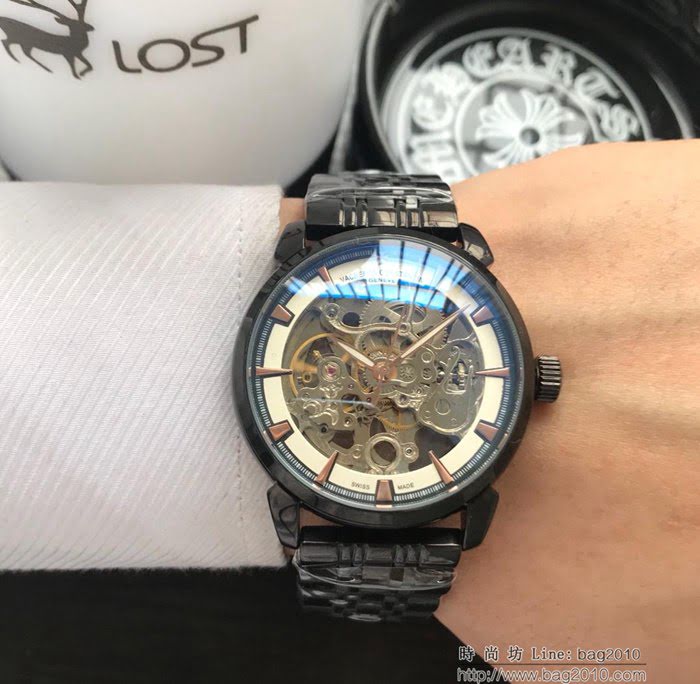 江詩丹頓 Vacheron Constantin 勁爆鏤空設計 全自動機械機芯 精品男士腕表  wssb3540